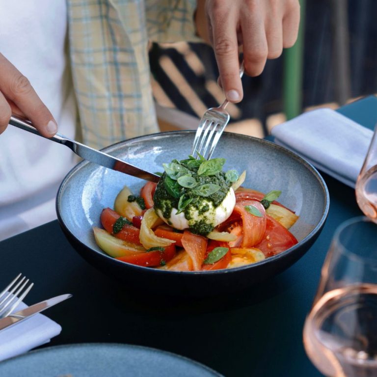 Chef Philippe Moreno's old-fashioned tomatoes at Les Hortensias du Lac